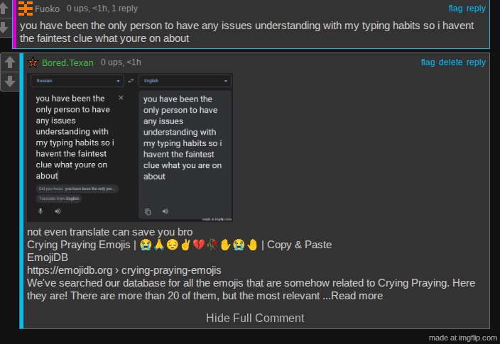 this guy needs to work on his English fr | made w/ Imgflip meme maker