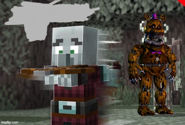 Pillager Running Away From Creaking | image tagged in pillager running away from creaking | made w/ Imgflip meme maker