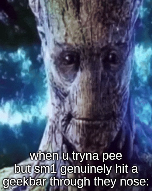 saw ts once | when u tryna pee but sm1 genuinely hit a geekbar through they nose: | image tagged in son i'm crine | made w/ Imgflip meme maker