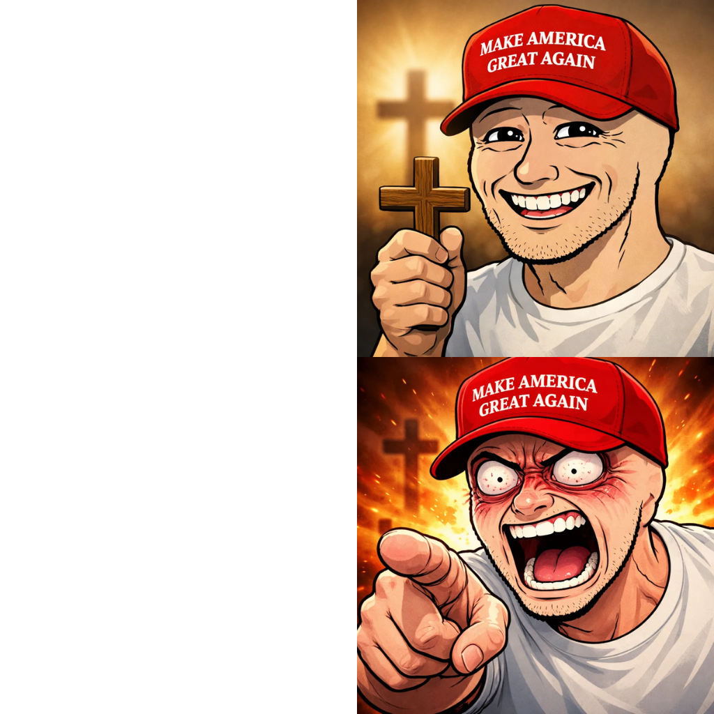 Maga wojak hypocrite Blank Meme Template