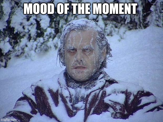 Jack Nicholson The Shining Snow Meme | MOOD OF THE MOMENT | image tagged in memes,jack nicholson the shining snow | made w/ Imgflip meme maker