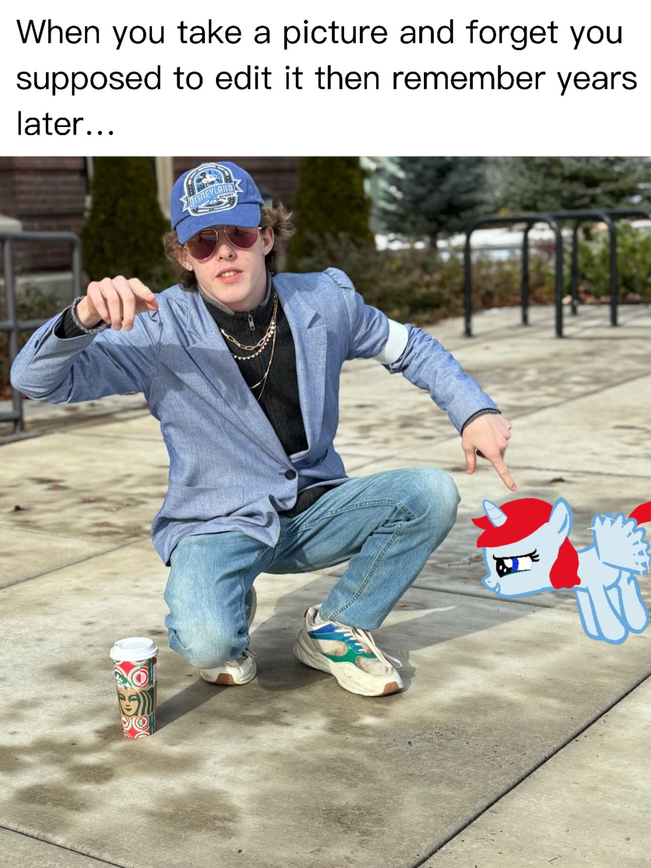 Grand Brony & Sleeping Colt 2 Blank Meme Template