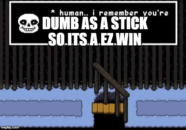 Human… I remember your… | SO ITS A EZ WIN; DUMB AS A STICK | image tagged in human i remember your | made w/ Imgflip meme maker