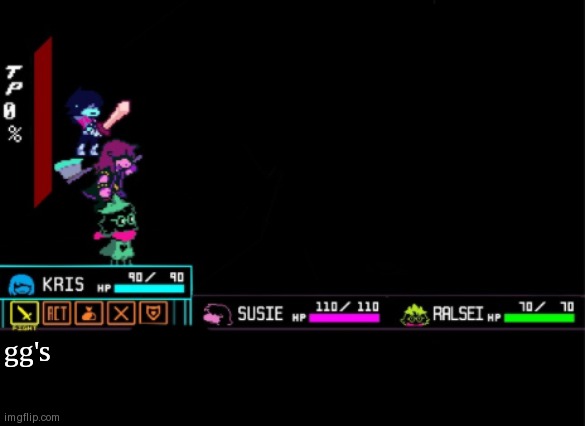 Blank Deltarune Battle | gg's | image tagged in blank deltarune battle | made w/ Imgflip meme maker
