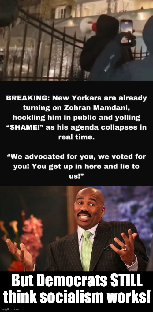 Wealthy libs, who campaigned relentlessly for the Zohran, are already fleeing the city | But Democrats STILL
think socialism works! | image tagged in shrug,memes,zohran mamdani,socialism,new york city,democrats | made w/ Imgflip meme maker