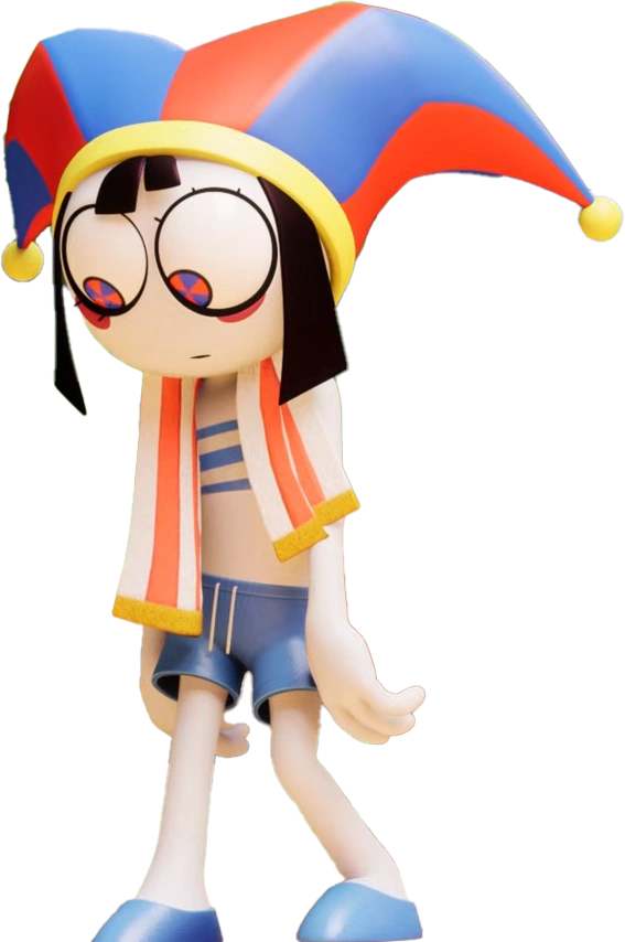 Pomni wear beach Blank Meme Template