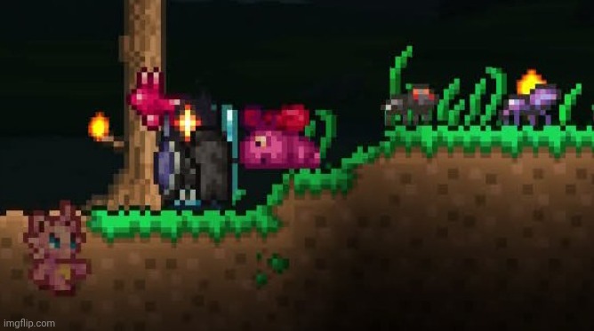 Bro got buried alive | image tagged in terraria,video games,gaming,nintendo switch,screenshot | made w/ Imgflip meme maker