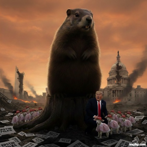 GROUNDHOG'S DAY | image tagged in groundhog's day,trump,maga,jeffrey epstein,government shutdown,make america great again | made w/ Imgflip meme maker