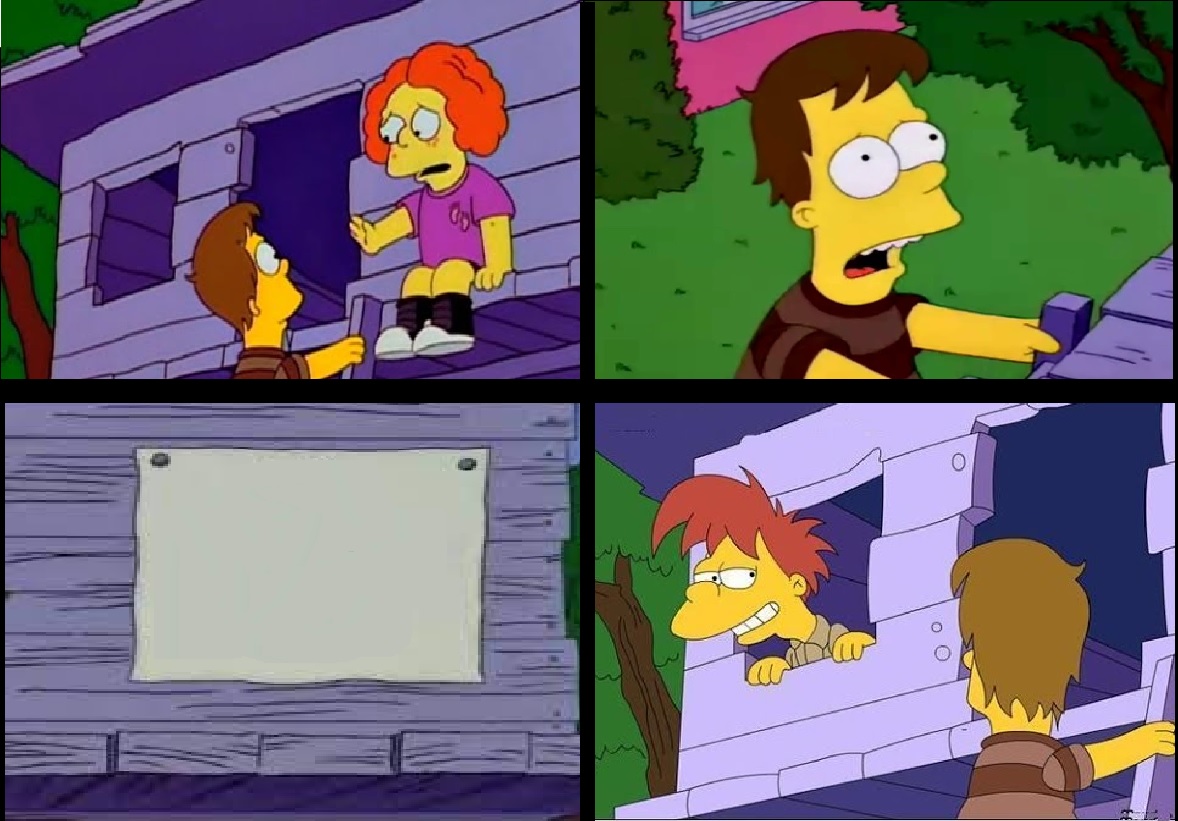 No sé admiten homeros Blank Meme Template