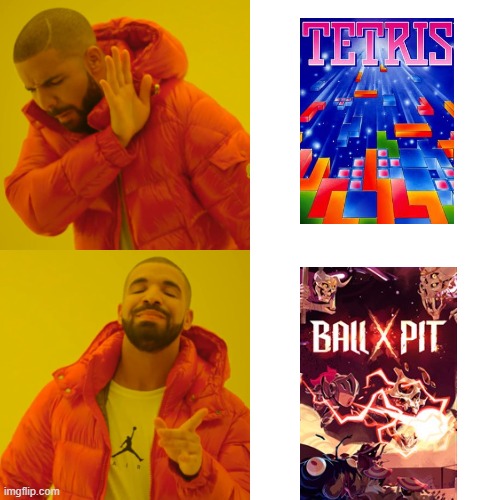 Tetris vs Ball Pit | image tagged in memes,drake hotline bling | made w/ Imgflip meme maker