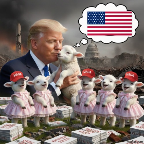 DELICIOUS LITTLE LAMBS | image tagged in trump,maga,jeffrey epstein,government shutdown,government corruption,make america great again | made w/ Imgflip meme maker