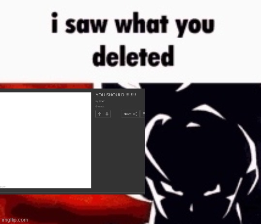 i saw what you deleted | image tagged in i saw what you deleted | made w/ Imgflip meme maker