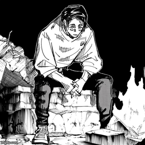 Yuta sitting down | image tagged in yuta sitting down | made w/ Imgflip meme maker