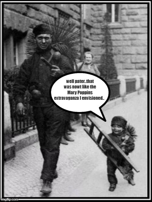 well pater..that was nowt like the Mary Poppins extravaganza I envisioned.. | image tagged in mary poppins | made w/ Imgflip meme maker