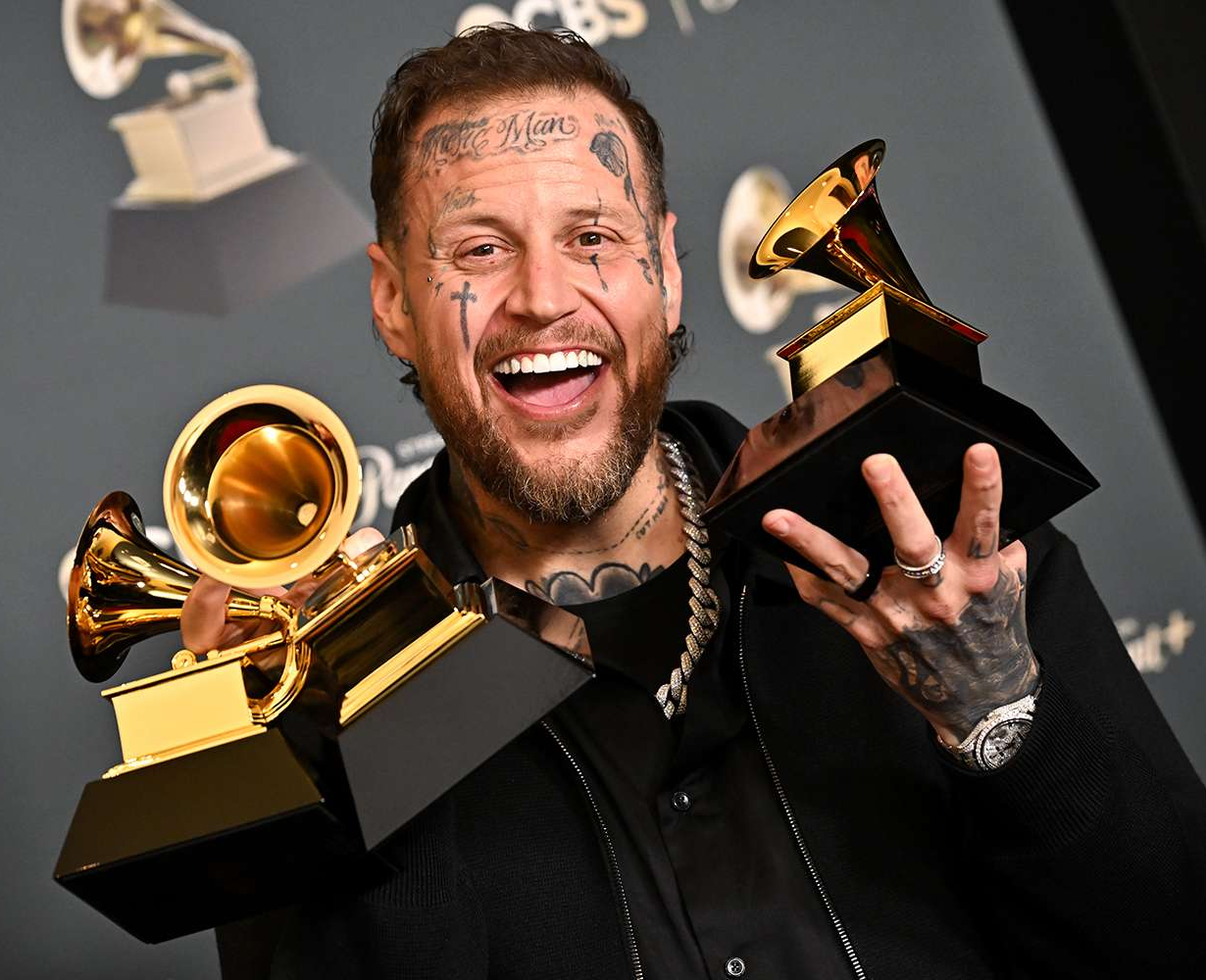 Jelly Roll at Grammy Awards 2026 Blank Meme Template