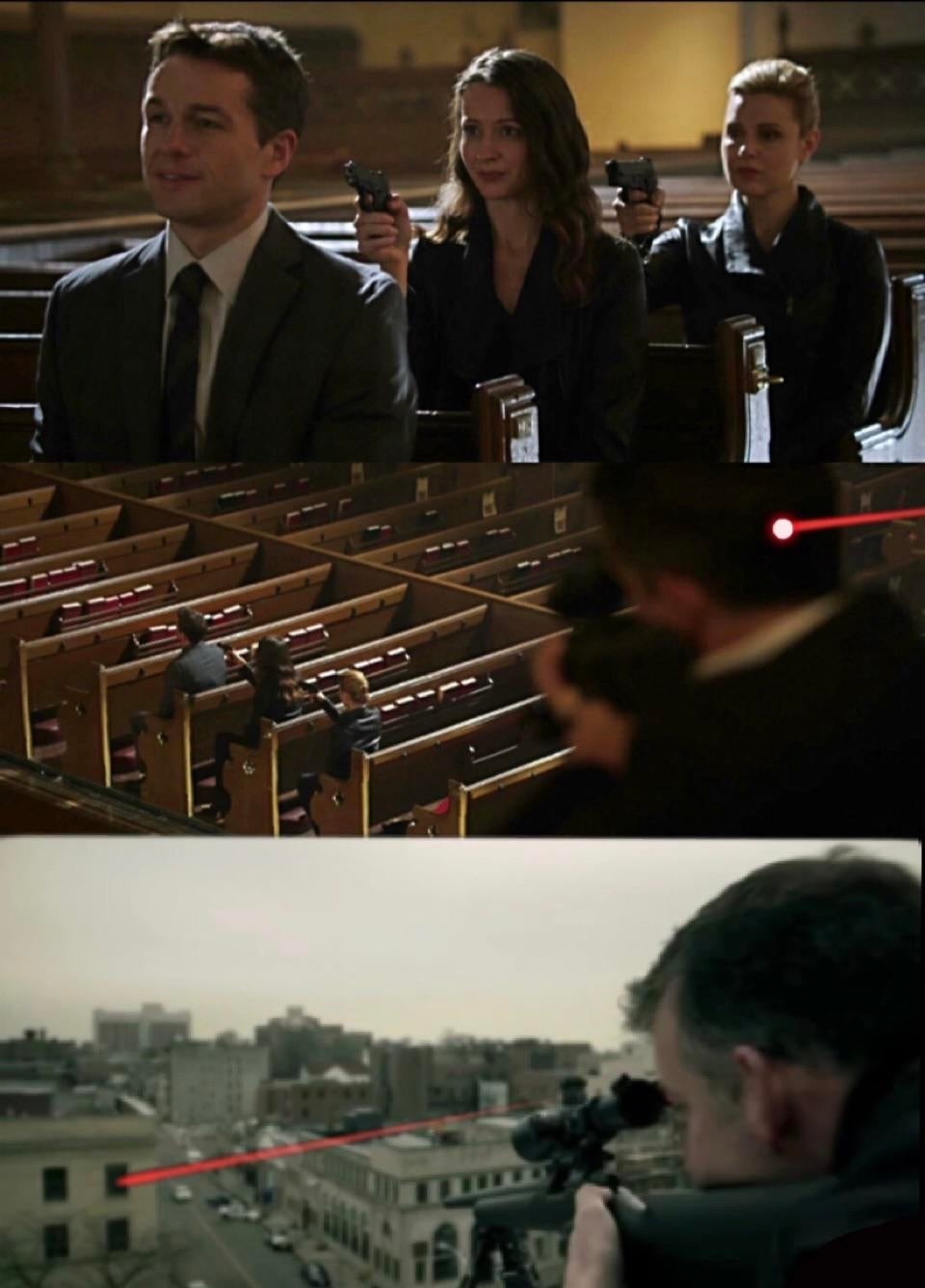 Gun behind Blank Meme Template