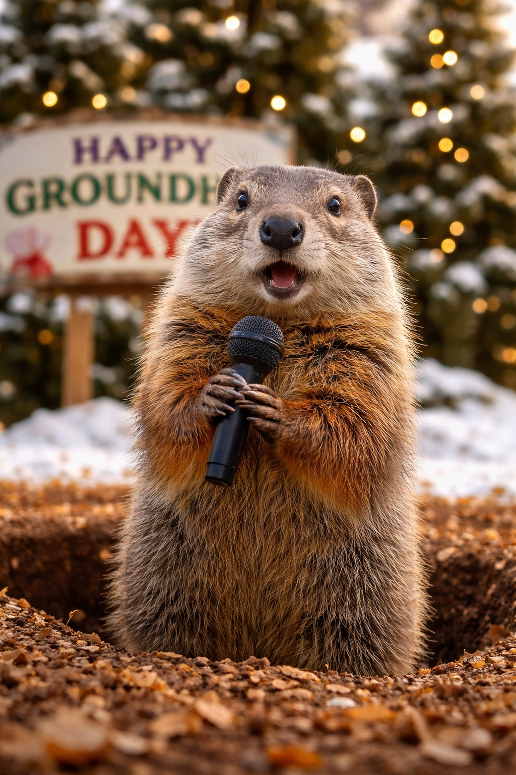 Groundhog Day Blank Meme Template