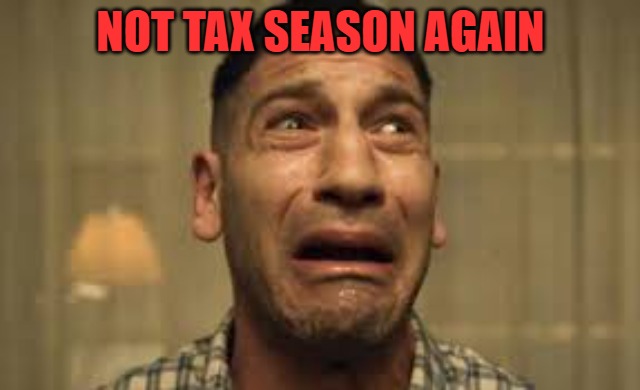 Nooooooo | NOT TAX SEASON AGAIN | image tagged in punisher no no no no no | made w/ Imgflip meme maker