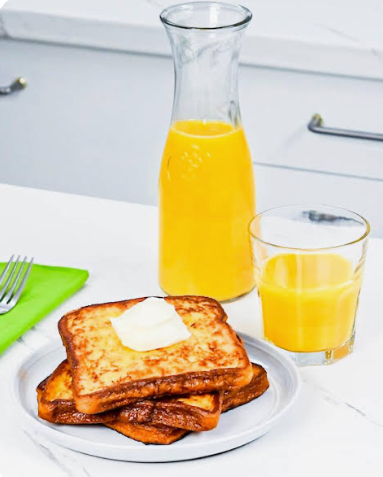 Orange Juice & Toast Blank Meme Template