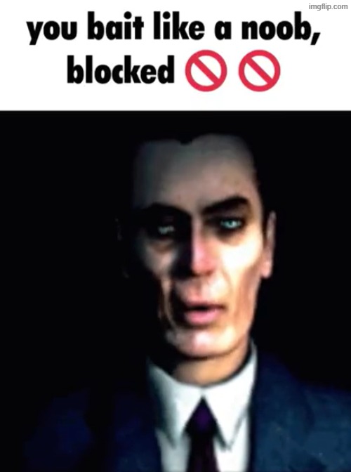 you bait like an noob, blocked | image tagged in you bait like an noob blocked | made w/ Imgflip meme maker