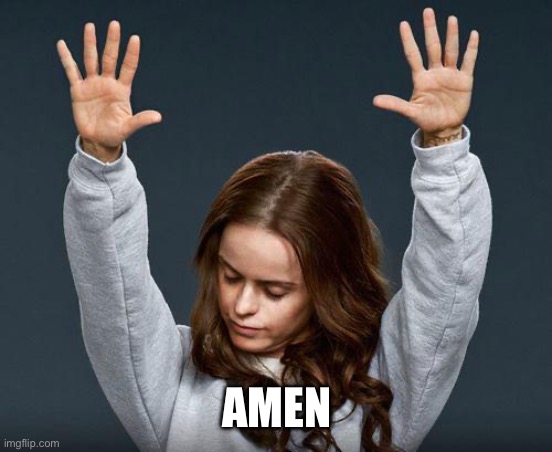 Praise the lord | AMEN | image tagged in praise the lord | made w/ Imgflip meme maker