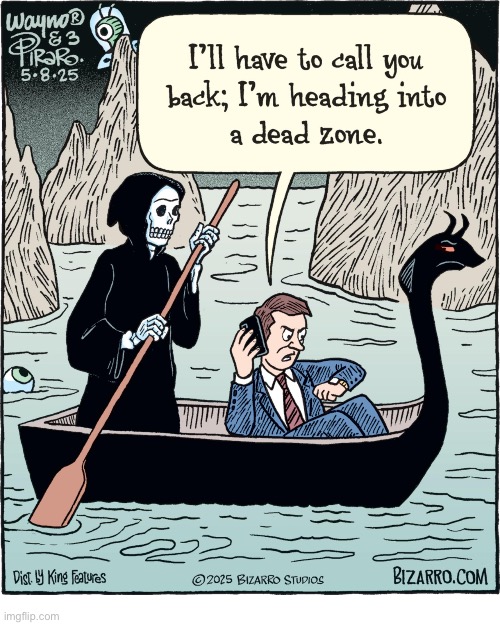 Bizarro Comics | image tagged in comics,bizarro comics,hades,ferry,river styx,dead zone | made w/ Imgflip meme maker
