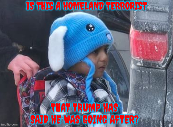 Trump is scum | IS THIS A HOMELAND TERRORIST; THAT TRUMP HAS SAID HE WAS GOING AFTER? | image tagged in trump is scum,radical rascist republicans,bad bunny,up against the van punk,maga mistreatment,homeland terrorist | made w/ Imgflip meme maker