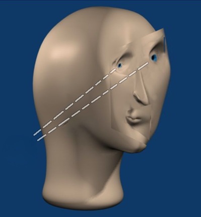 High Quality meme man line of sight Blank Meme Template