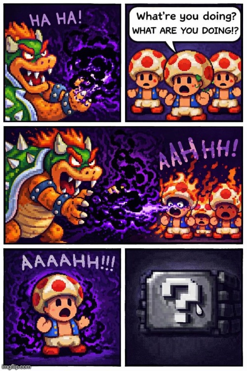 It is based on the original Japanese Super Mario Brothers video game from the 1980's. | image tagged in comics/cartoons,lore,memes,super mario,video games | made w/ Imgflip meme maker