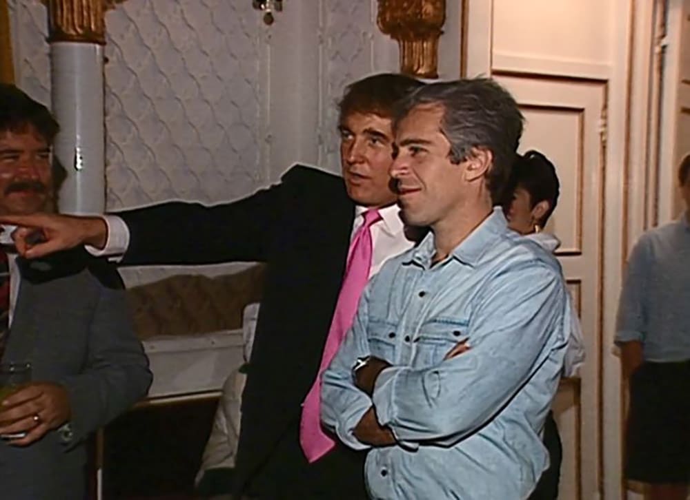 Trump pointing with Epstein Blank Meme Template