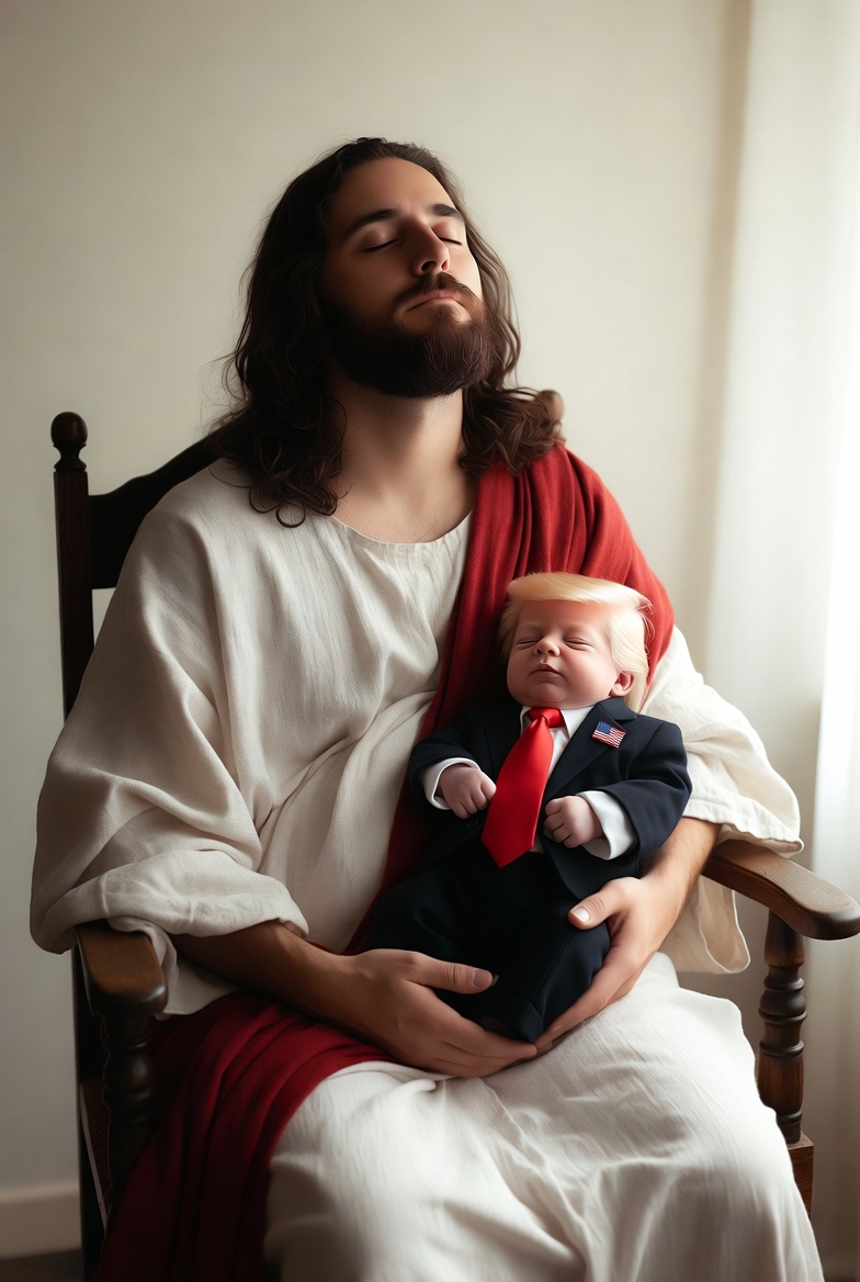 jesus baby trump Blank Meme Template