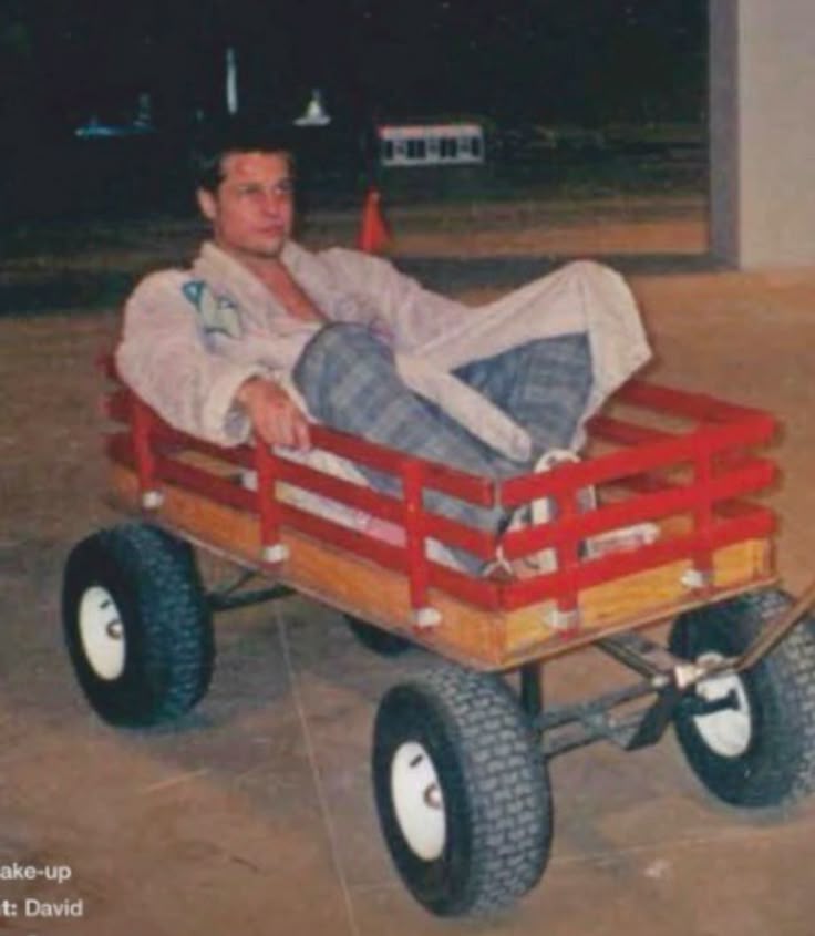 Brad pitt in cart Blank Meme Template