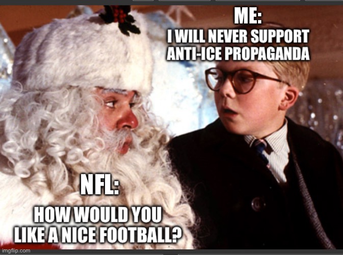 Super bowl Sunday propaganda | ME:; NFL: | image tagged in nfl,super bowl,propaganda,bad,bunny,maga | made w/ Imgflip meme maker