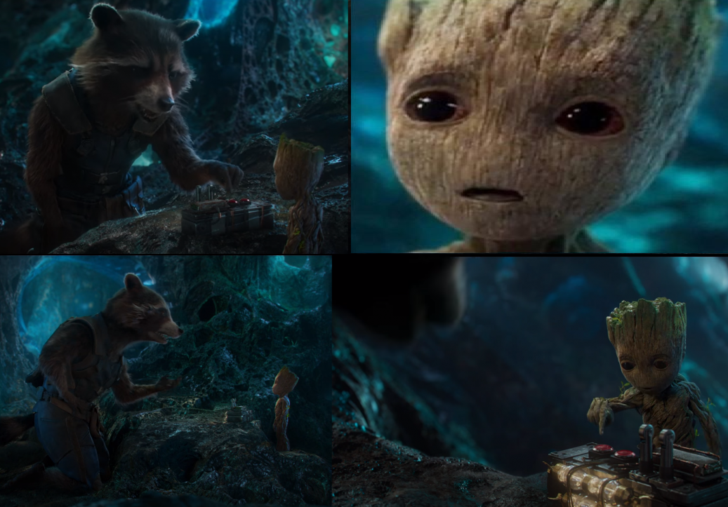 Rocket groot template Blank Meme Template