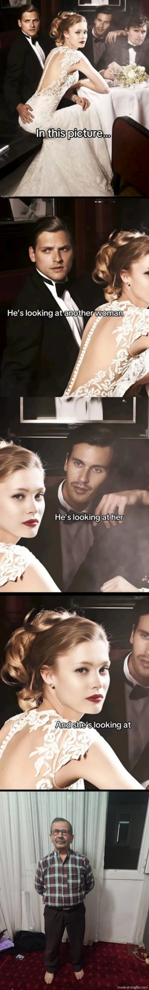 image tagged in and she's looking at x | made w/ Imgflip meme maker