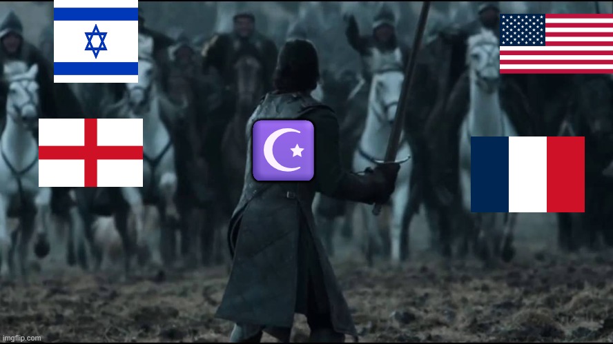 one man vs army | ☪️ | image tagged in one man vs army | made w/ Imgflip meme maker