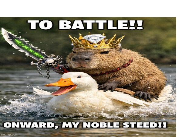 TO BATTLE ONWARD MY NOBLE STEAD | image tagged in memes | made w/ Imgflip meme maker