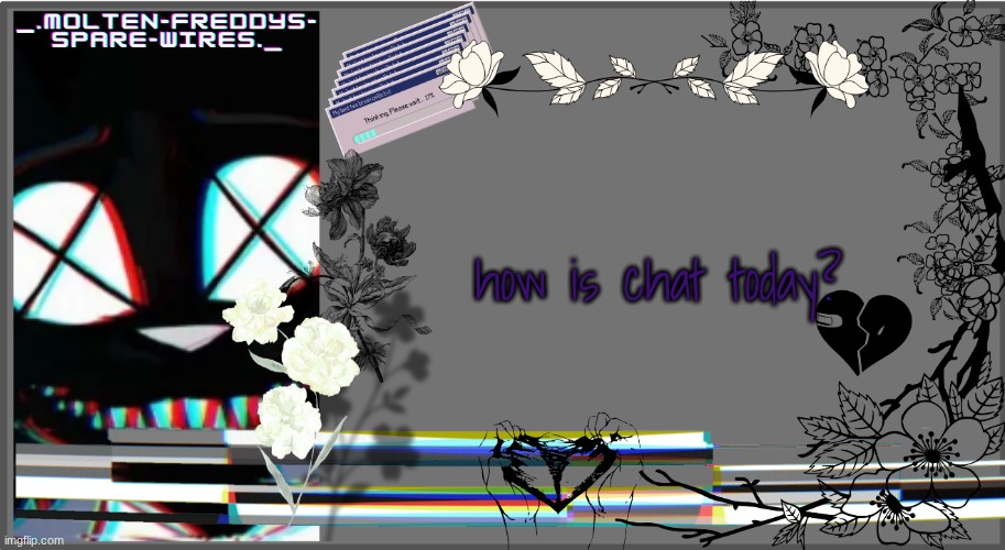 Shadow Bonnie Temp! | how is chat today? | image tagged in shadow bonnie temp | made w/ Imgflip meme maker