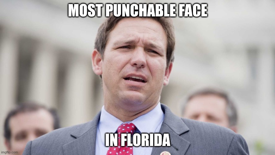 Ron Desantis | MOST PUNCHABLE FACE; IN FLORIDA | image tagged in ron desantis | made w/ Imgflip meme maker