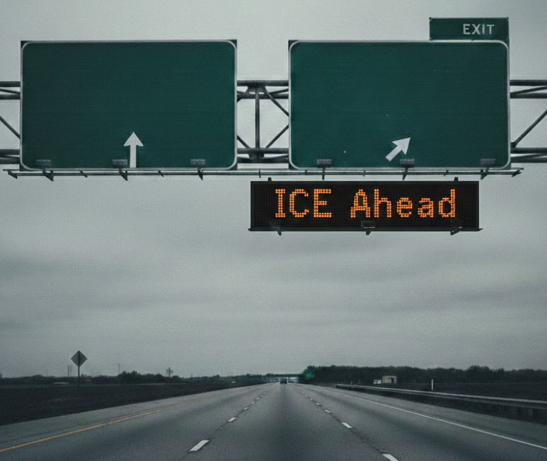 ICE Ahead Blank Meme Template