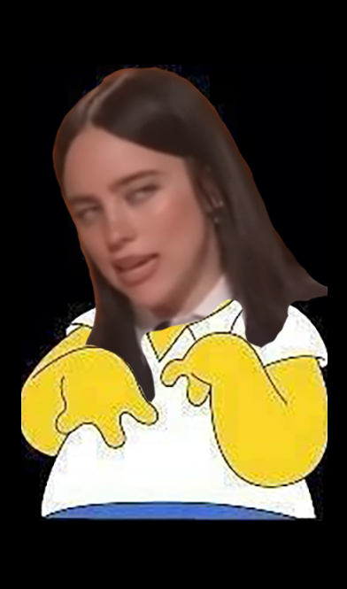 Retarded Billie Eilish Blank Meme Template