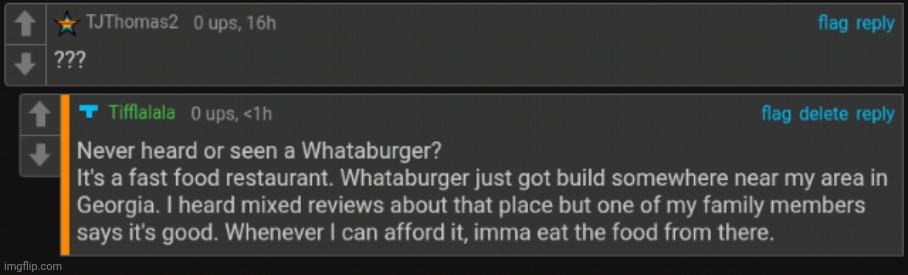 From this: https://imgflip.com/gif/aj1zkc | image tagged in whataburger | made w/ Imgflip meme maker