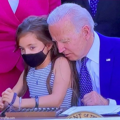 Joe Biden sniffing kid | image tagged in joe biden sniffing kid | made w/ Imgflip meme maker