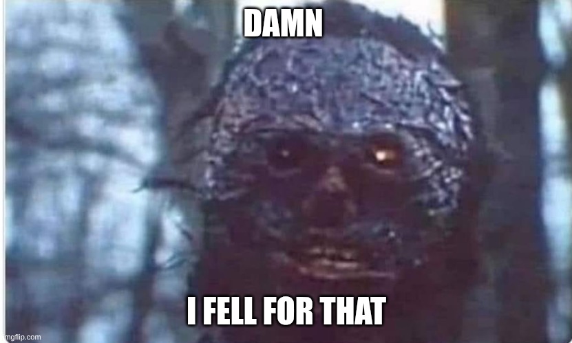 Burnt can't believe | DAMN I FELL FOR THAT | image tagged in burnt can't believe | made w/ Imgflip meme maker