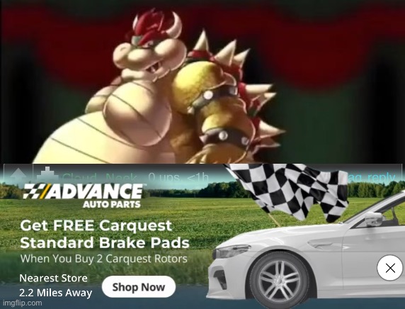 F | image tagged in bowser fart photo meme | made w/ Imgflip meme maker