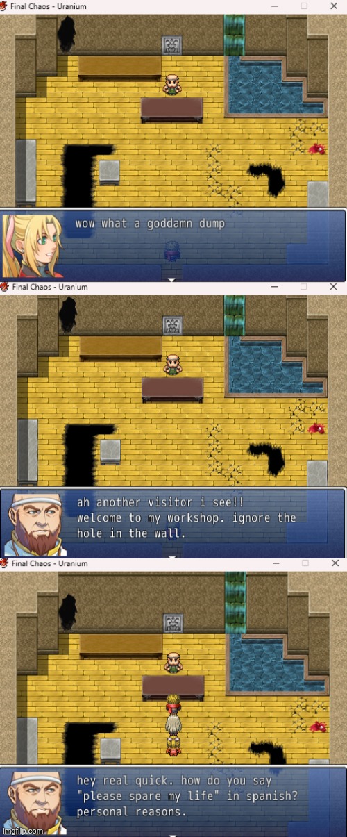 this random shopkeeper is the MOST complex NPC in the ENTIRE game | made w/ Imgflip meme maker