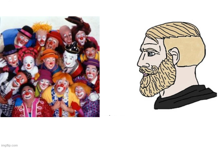 Clowns And Chad Blank Meme Template