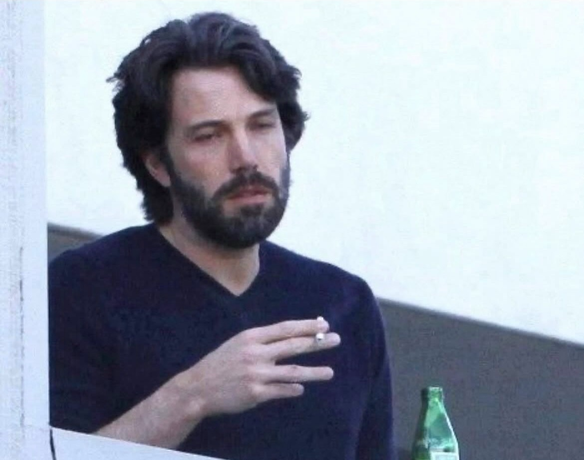 Ben Affleck Smoking Blank Meme Template
