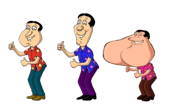 Glenn Quagmire, Ben Marsh And Kenn Bayou Blank Meme Template