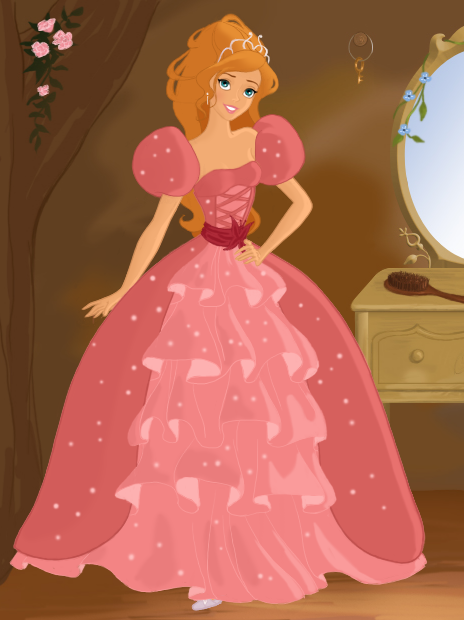 Giselle in her New Gown Blank Meme Template